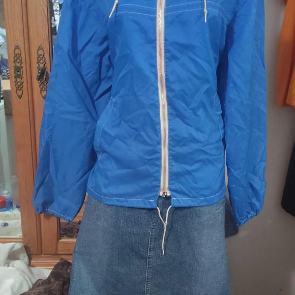 Vintage Blue and white JA sportswear windbreaker jacket - Picture 4 of 8